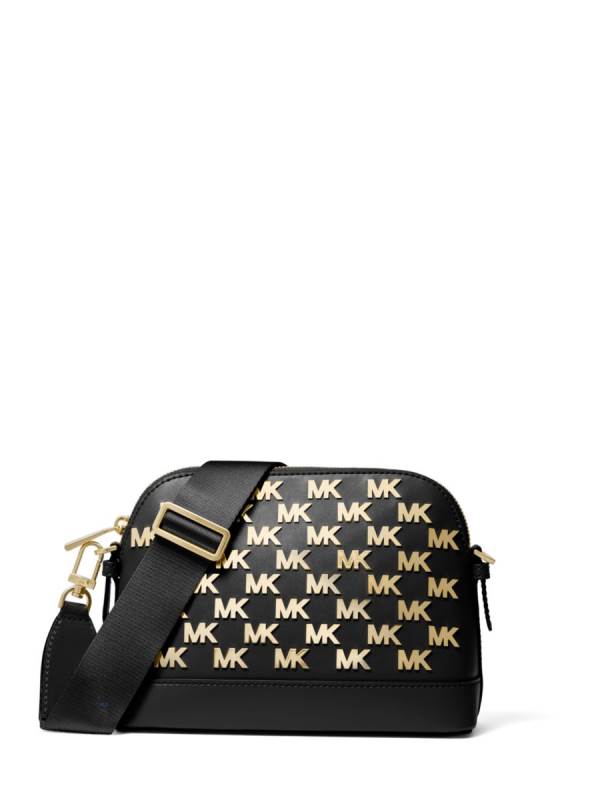 Damske Crossbody Kabelka Michael Kors Jet Set Large Embellished Faux Leather Dome Čierne - Kabelky Michael Kors Slevy | IFGTM-2674